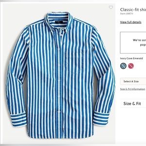J crew classic fit shirt in textured stripe